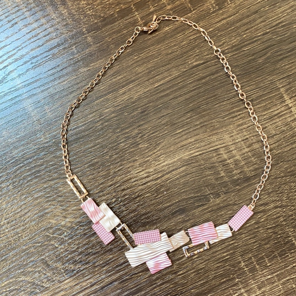 Pink statement necklace